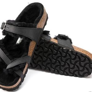 Birkenstock Mayari Shearling Natural Oiled Sandal